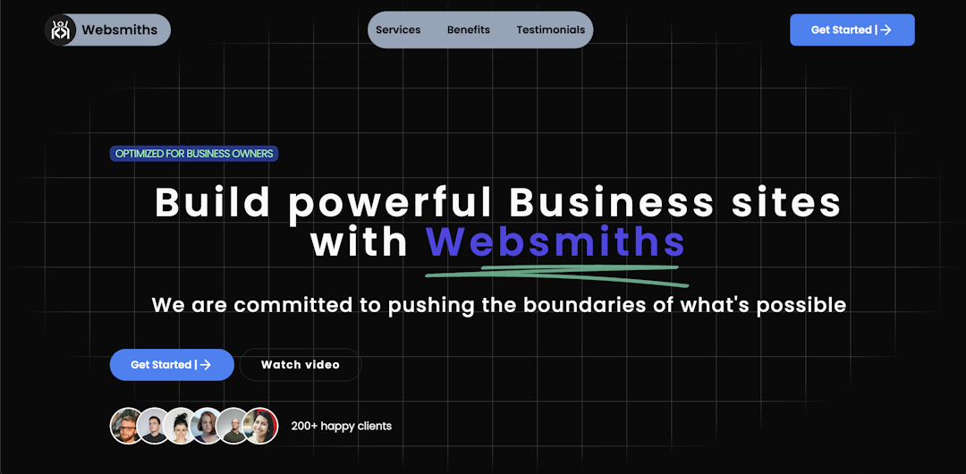 WebSmiths Landing Page